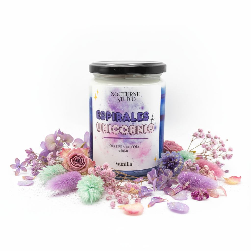Espirales de Unicornio con flores