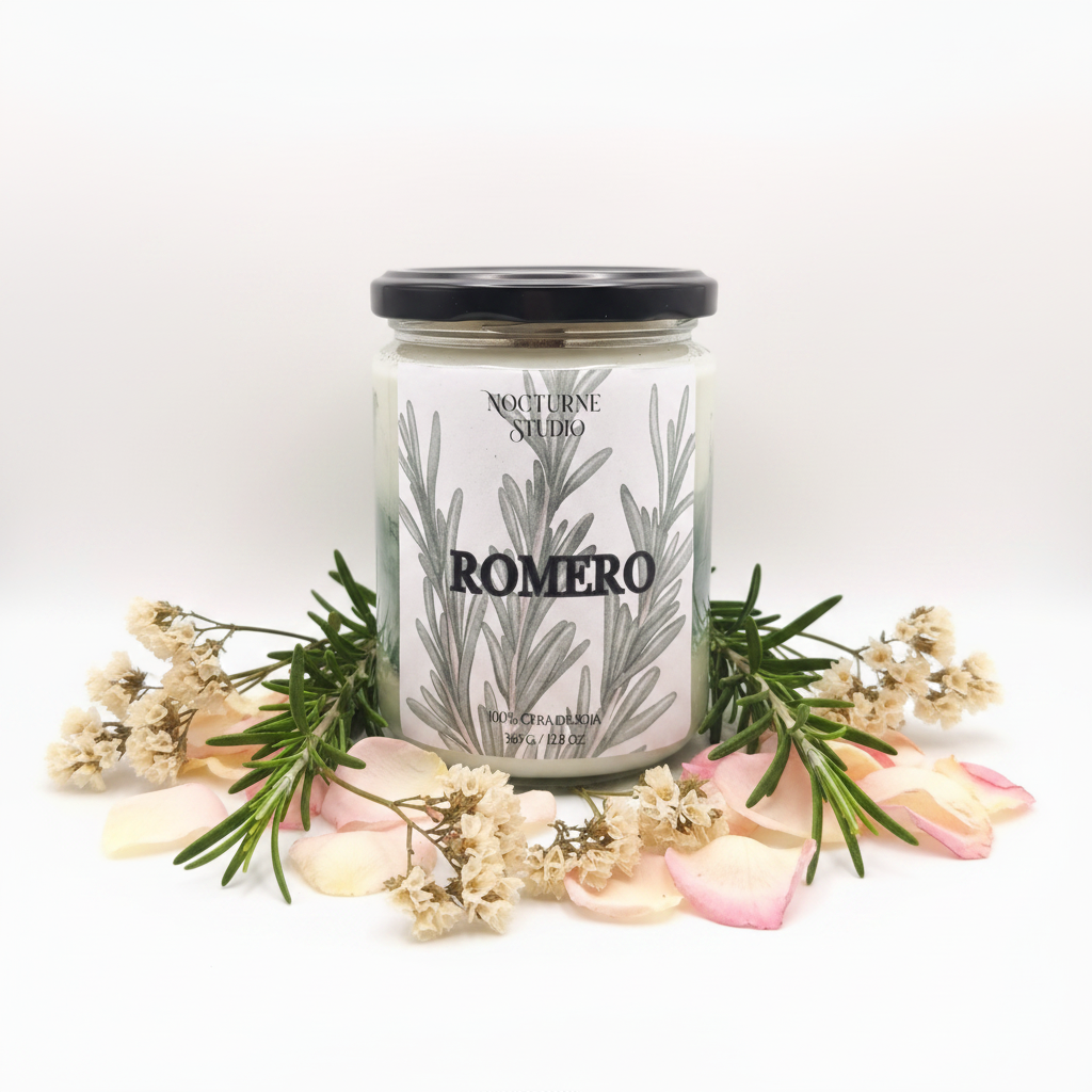 Romero con flores